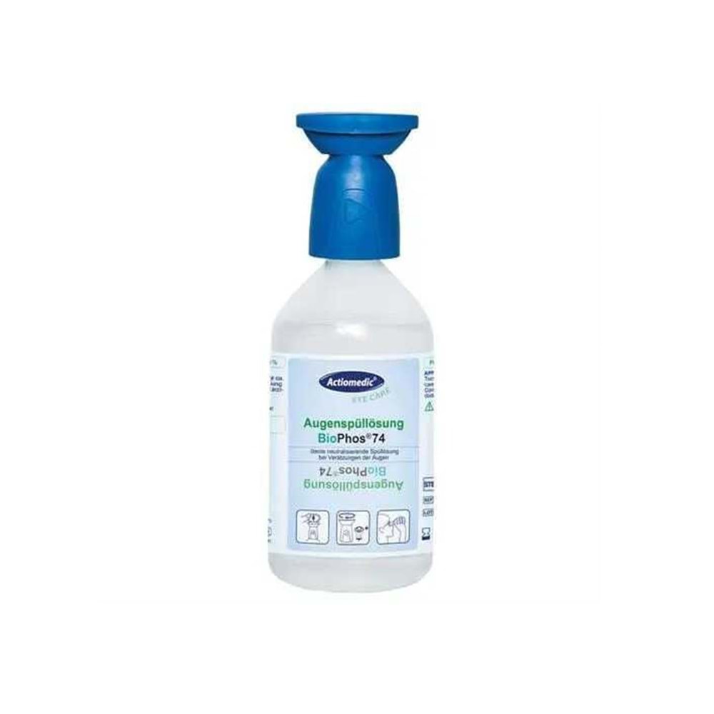 Actiomedic Biophos 74 250ML Mavi Toz Çapak Göz Duşu Solüsyonu