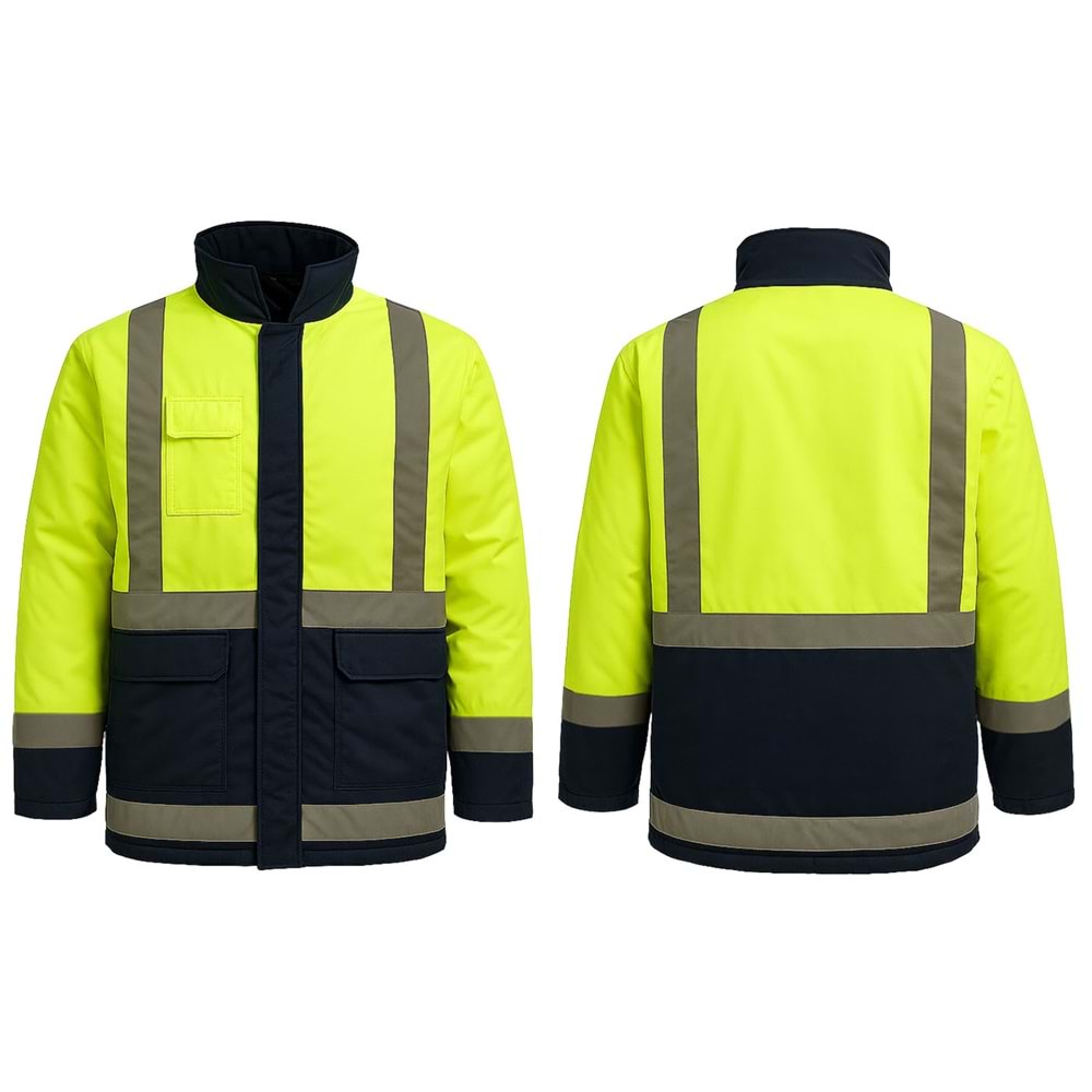 Kaban - Boran 3 Cepli Şapkalı Neon Sarı-Lacivert - M