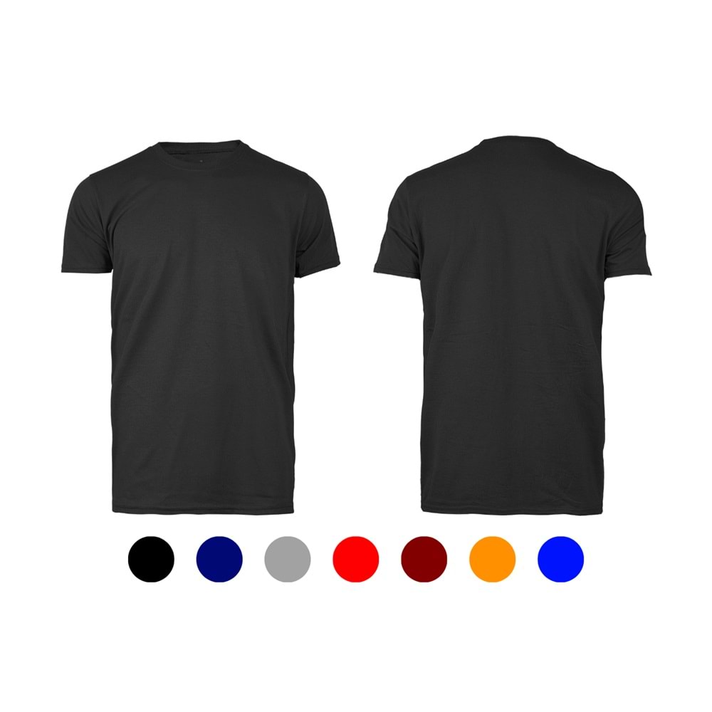 T-shirt TBK01 Bisiklet Yaka Kısa Kol - Lacivert - M