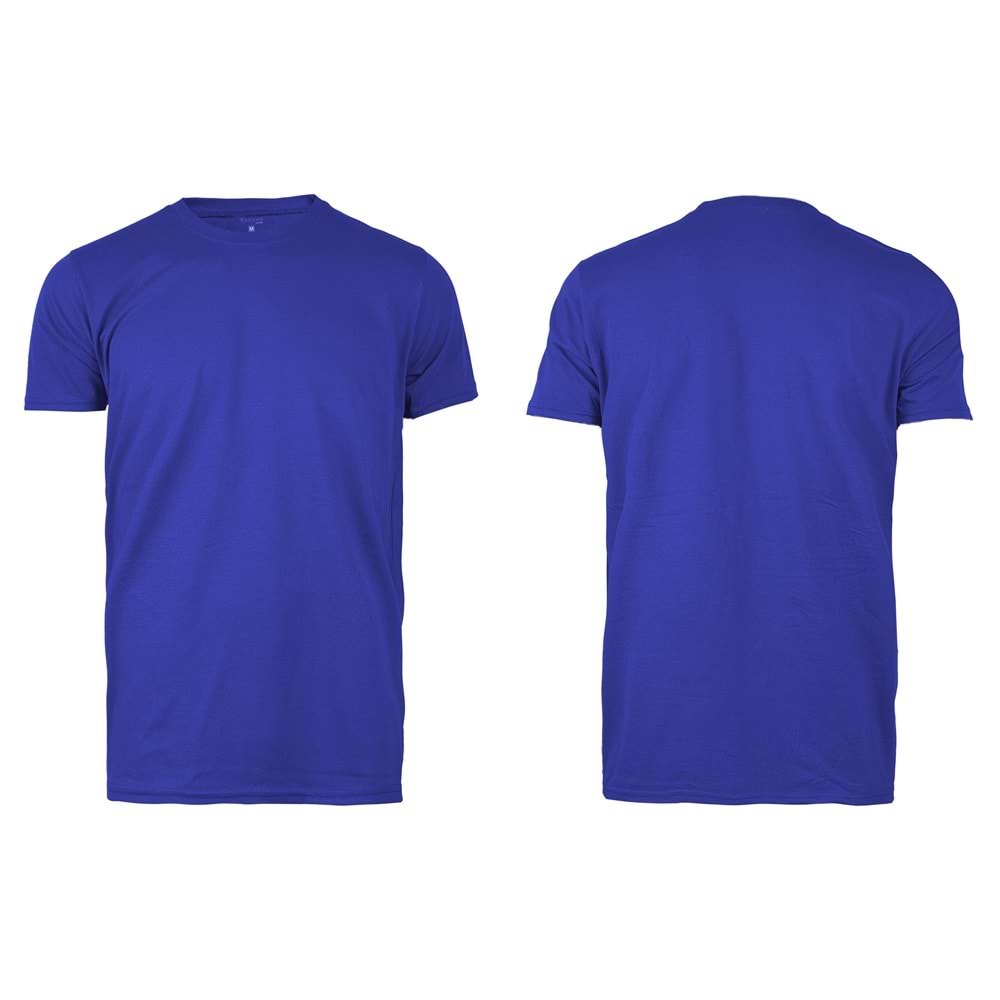 T-shirt TBK01 Bisiklet Yaka Kısa Kol - Lacivert - M