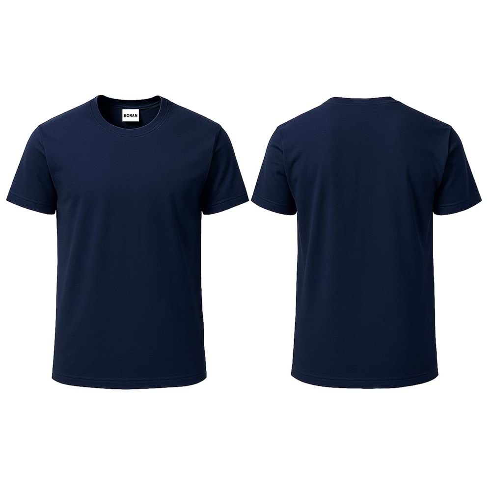 T-shirt TBK01 Bisiklet Yaka Kısa Kol - Lacivert - S