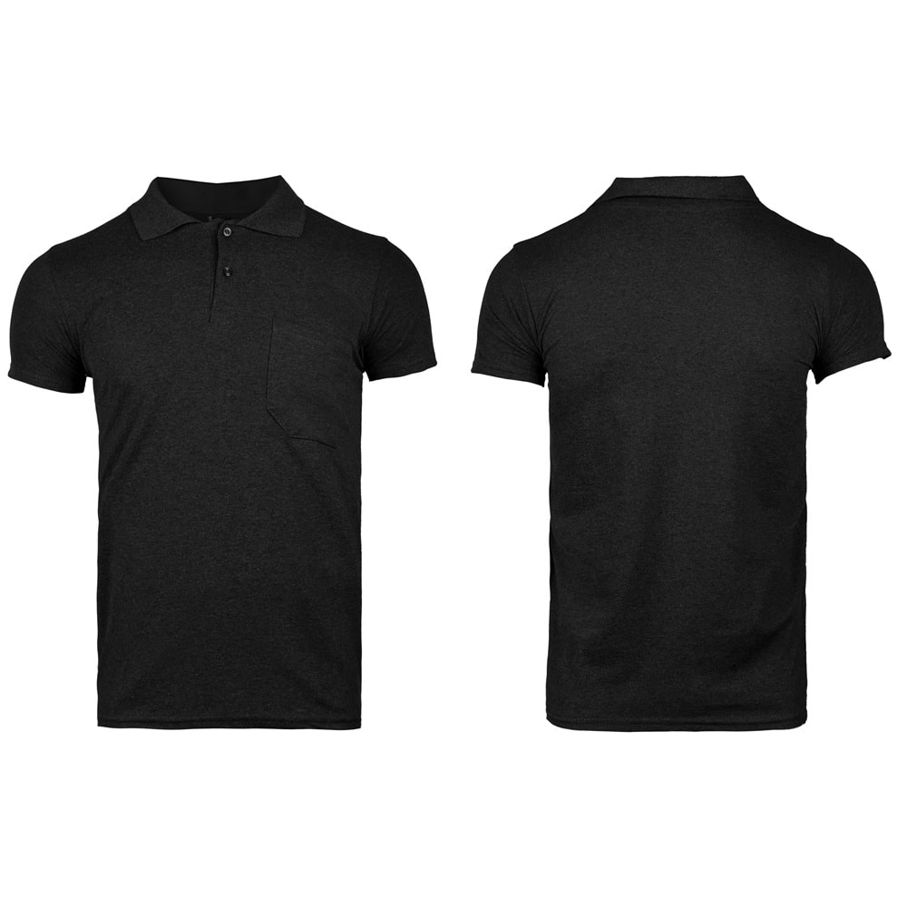 T-shirt TPK12 Polo Yaka Kısa Kol - Siyah - L