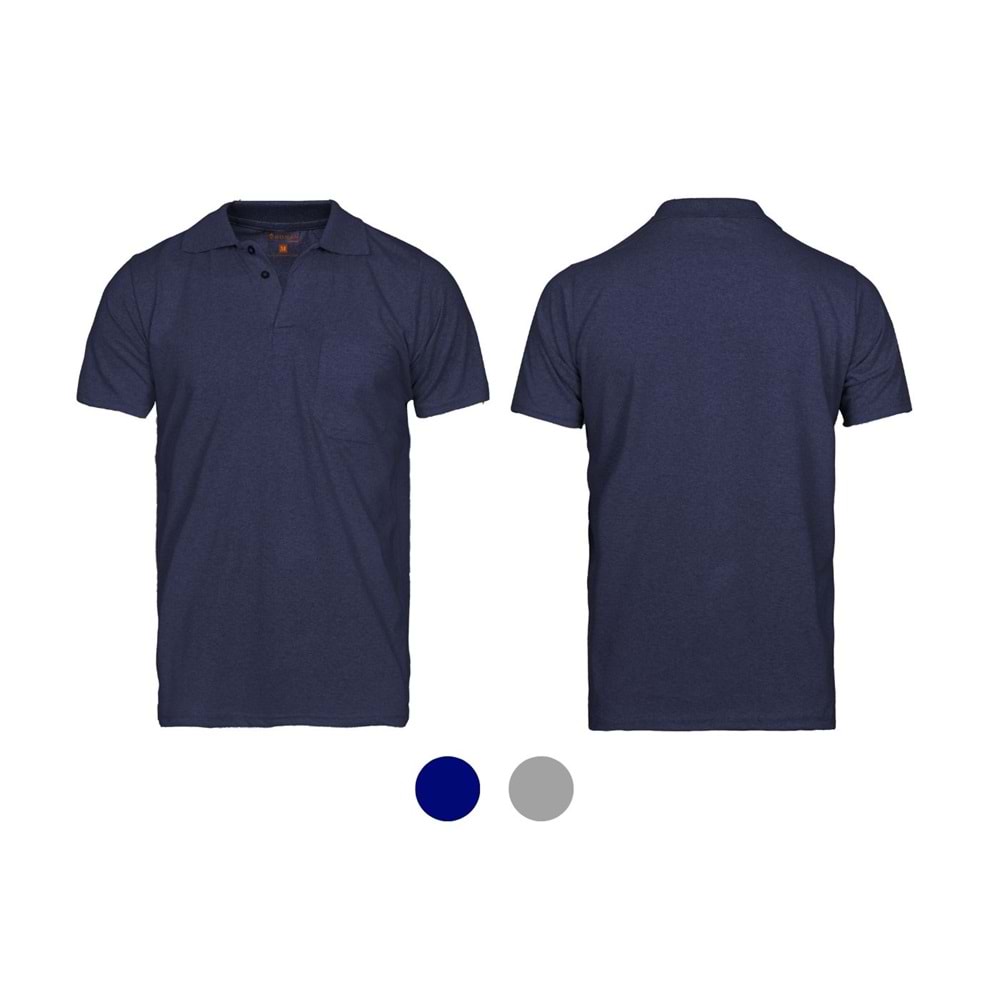 T-shirt TPK02 Polo Yaka Kısa Kol - Lacivert - XXS