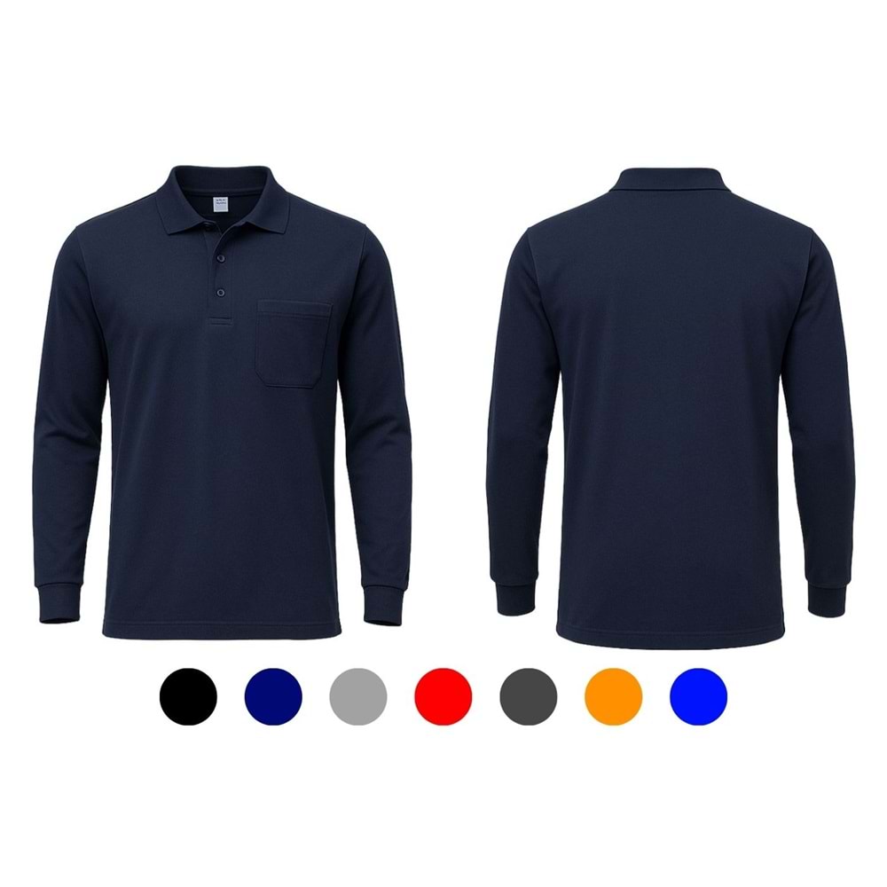 Sweatshirt SPU30 Polo Yaka - Lacivert - L