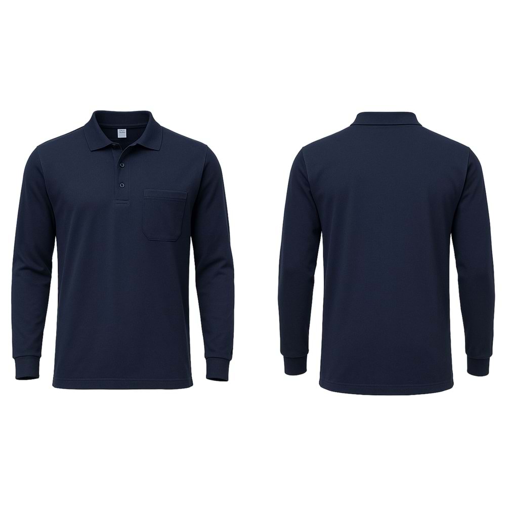 Sweatshirt SPU30 Polo Yaka - Lacivert - L