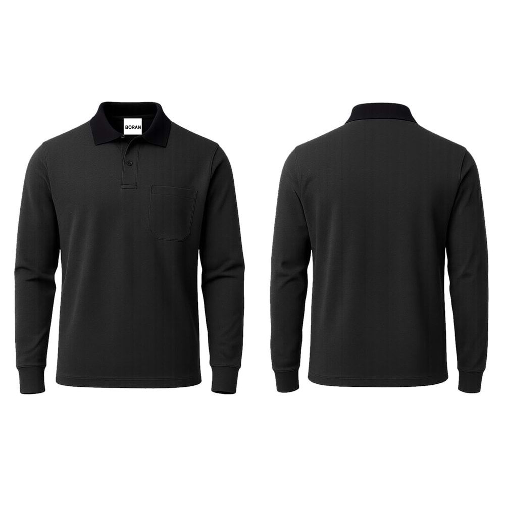 Sweatshirt SPU32 Polo Yaka - Antrasit.Füme - L