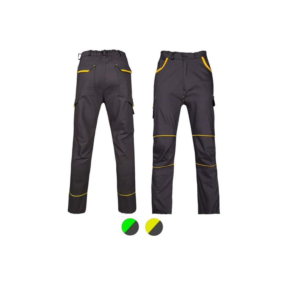 Pantolon PAN45 - Antrasit-Neon Yeşil - L