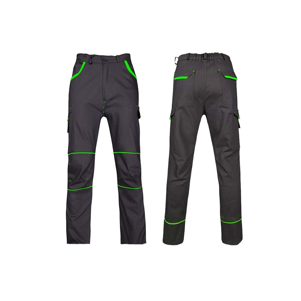 Pantolon PAN45 - Antrasit-Neon Yeşil - L