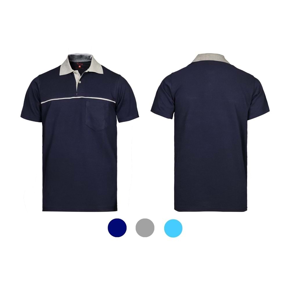 T-shirt TPK10-02 Polo Yaka Kısa Kol - Grimelanj - L