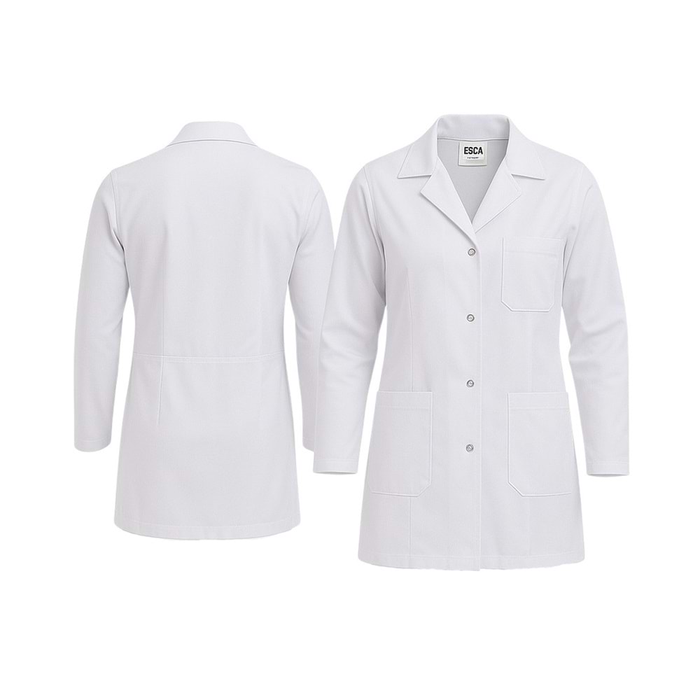 Önlük Kadın Oturtmalı Çıtçıtlı - Beyaz - XL