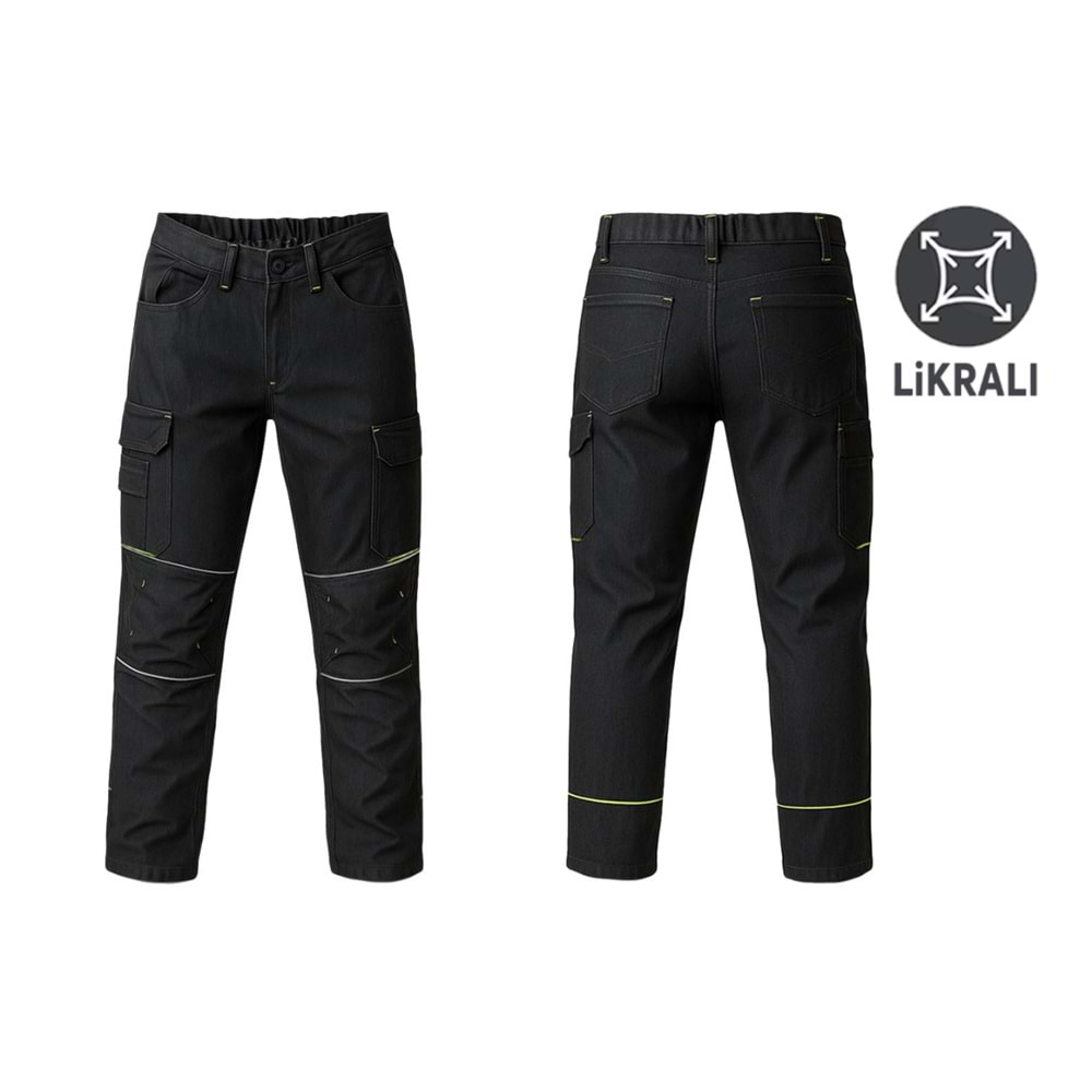 Pantolon PAN43-01 - Antrasit-Neon Sarı - XL