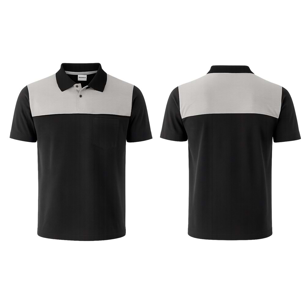 T-shirt TPK10-02 Polo Yaka Kısa Kol - Füme - L
