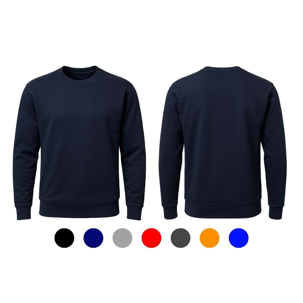 Sweatshirt SBU30-01 Bisiklet Yaka - Lacivert - XL