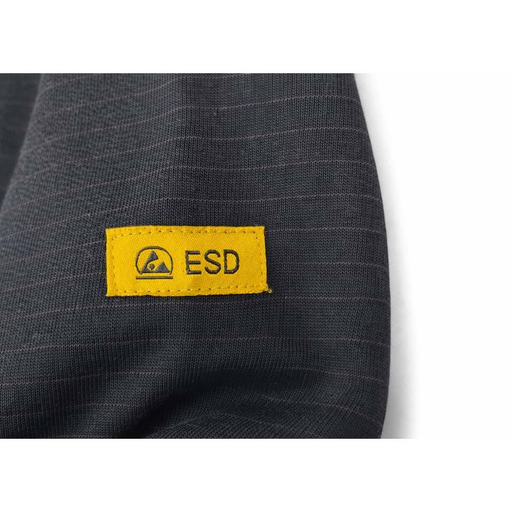 Sweatshirt SPU64-01 Polo Yaka ESD - Siyah - S