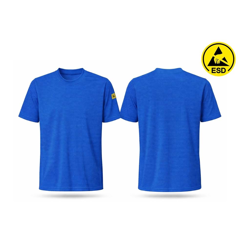 T-shirt TBK60-01 Bisiklet Yaka ESD - Beyaz - S