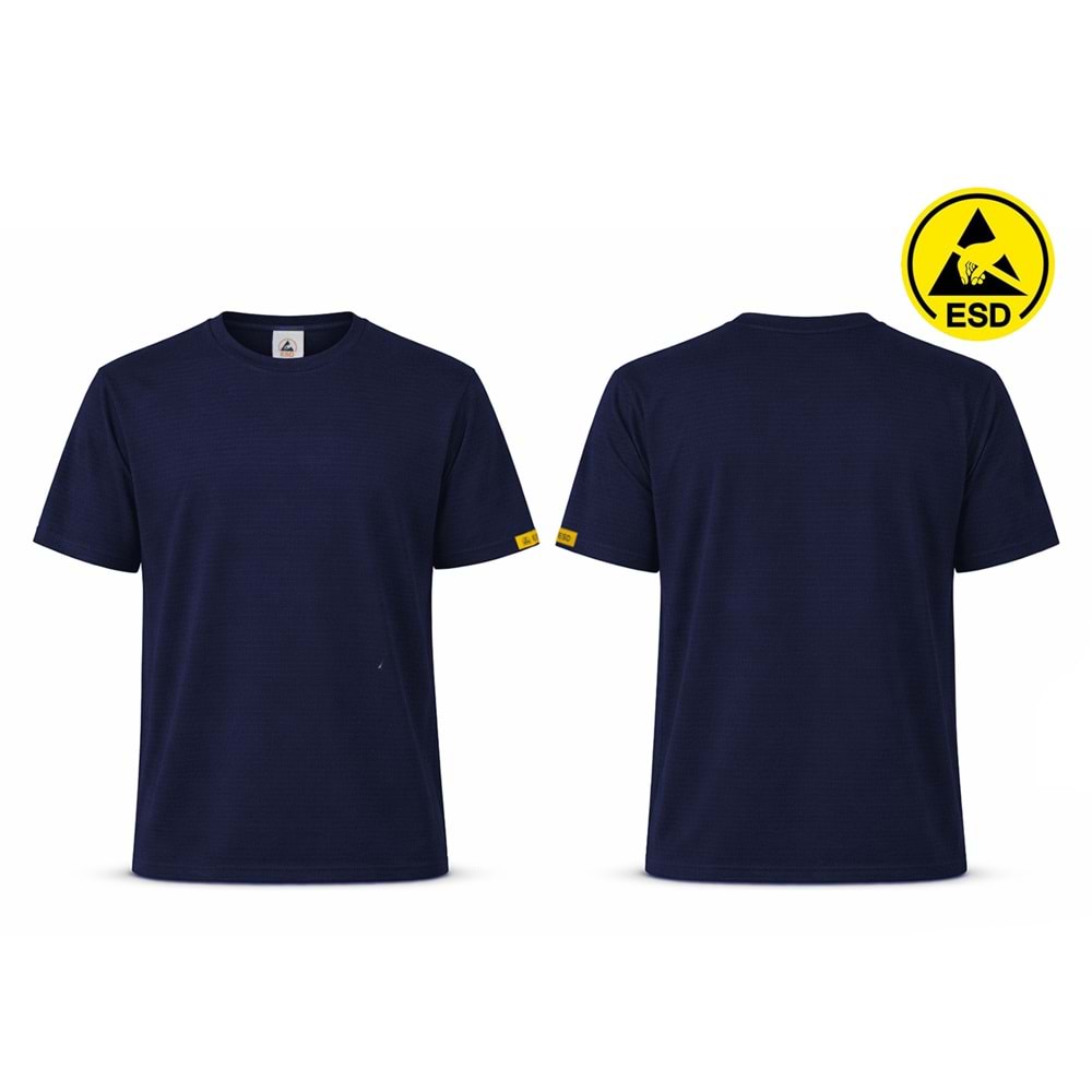 T-shirt TBK60-01 Bisiklet Yaka ESD - Lacivert - XS