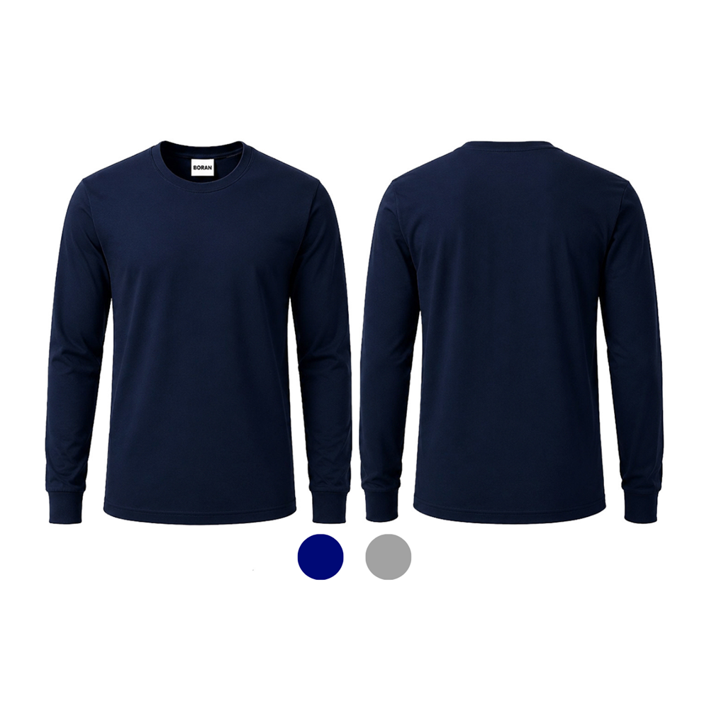 T-shirt TBU01 Bisiklet Yaka Uzun Kol - Lacivert - S