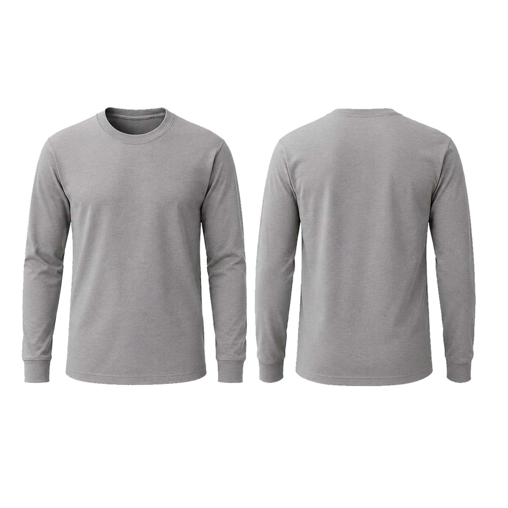 T-shirt TBU01 Bisiklet Yaka Uzun Kol - Lacivert - S