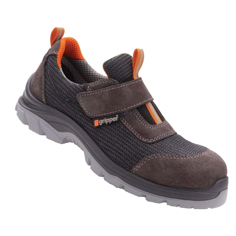 Gripper İş Ayakkabısı - Yukon Gpr-172 S1 Dark Gray Velcro - 41