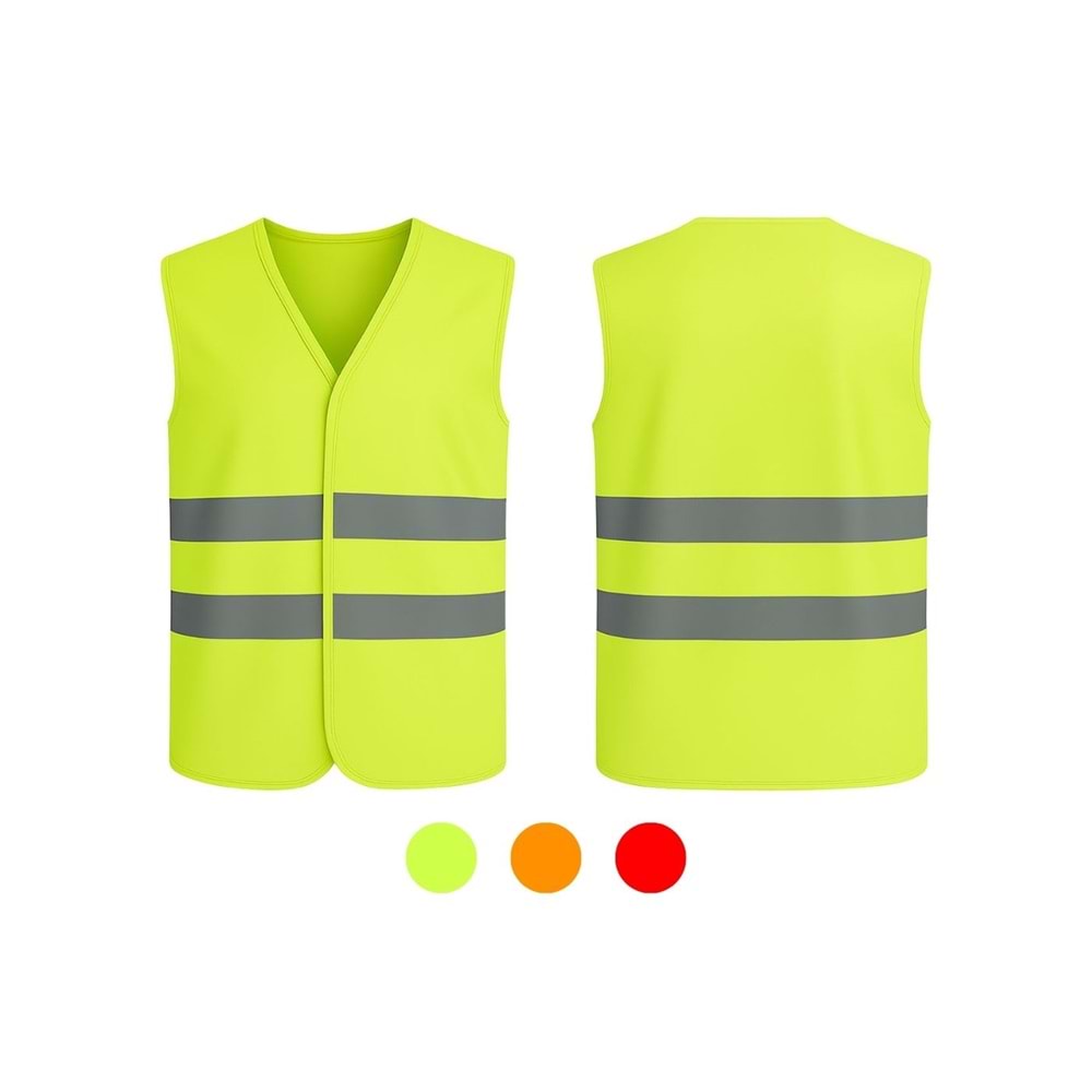 İkaz Yeleği IYS51 - Neon Kırmızı - XL