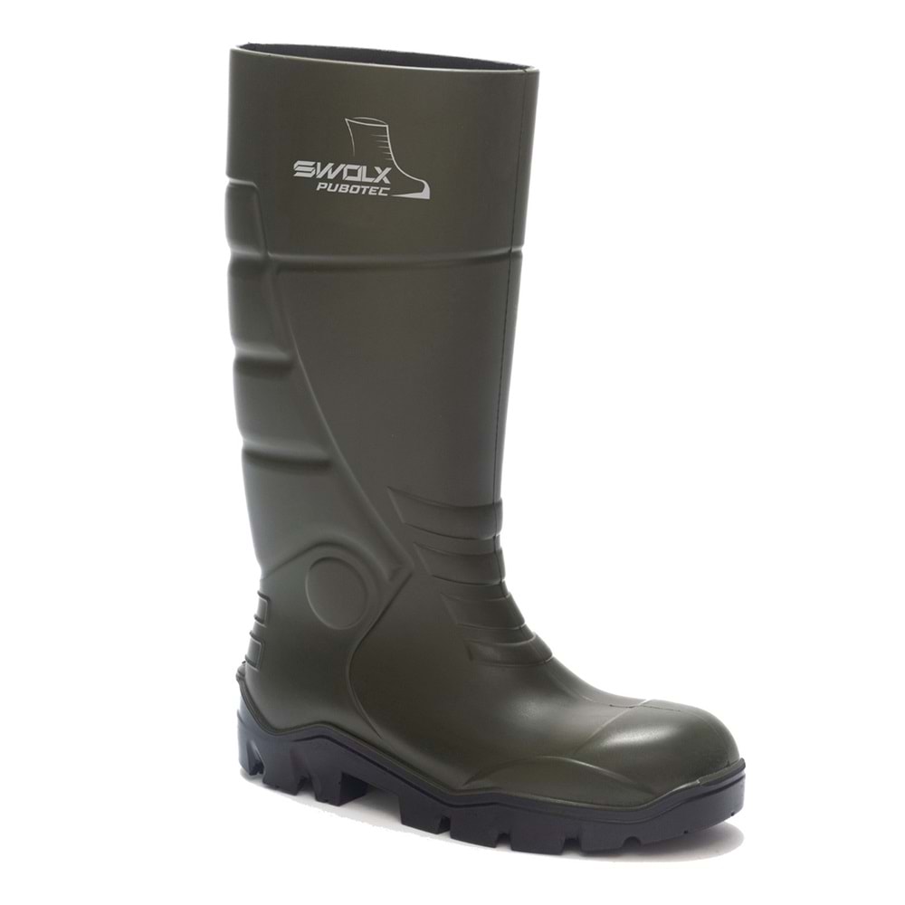 Swolx Pubotec Çizme - Çelik Burun Çelik Arataban Çizme XL 100 PU S5 Haki - 42
