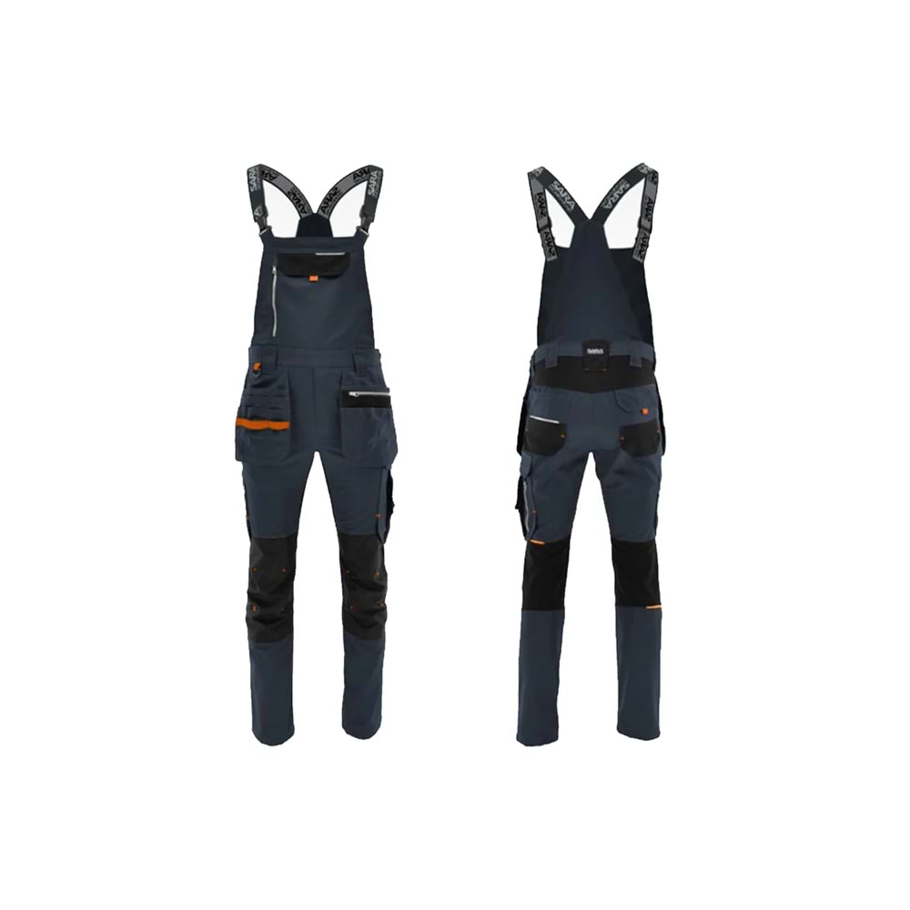 Sara Tulum Workwear Monter Askılı Tulum - L