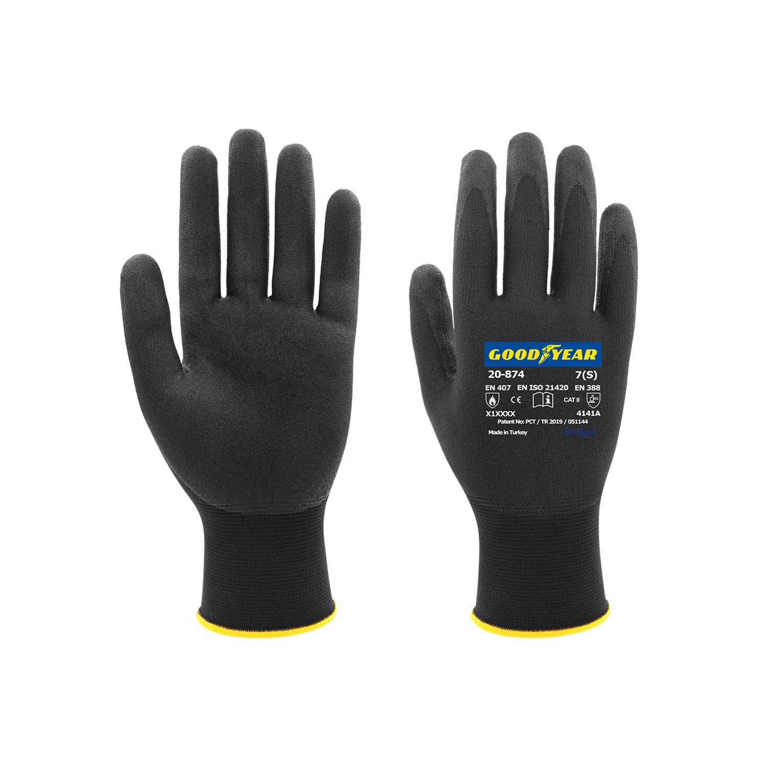 Goodyear İş Eldiveni - 20-874 Palm Kap.Poly Siyah - 9