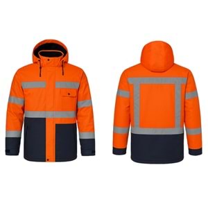 Kaban - Boran 3 Cepli Dikey ve Göğüs Refl. İçi Polarlı Şapkalı - 2XL