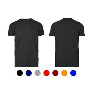 T-shirt TBK01 Bisiklet Yaka Kısa Kol - Lacivert - M