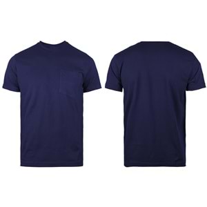 T-shirt TBK01 Bisiklet Yaka Kısa Kol - Lacivert - M