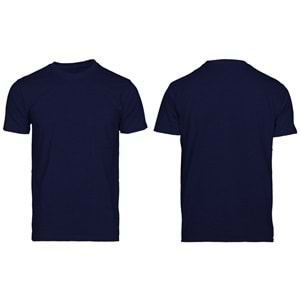 T-shirt TBK02 Bisiklet Yaka Kısa Kol - Lacivert - XXS