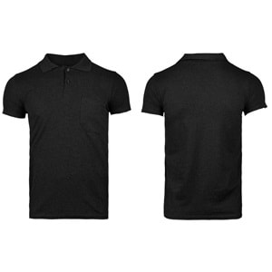 T-shirt TPK12 Polo Yaka Kısa Kol - Siyah - L