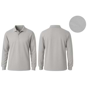 T-shirt TPU10 Polo Yaka Uzun Kol - Lacivert - M
