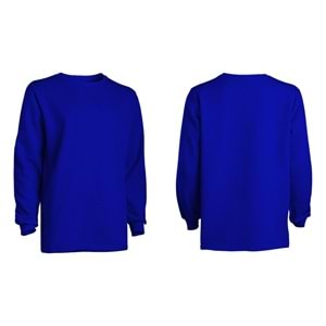 Sweatshirt SBU30 Bisiklet Yaka - Saks Mavi - XXS