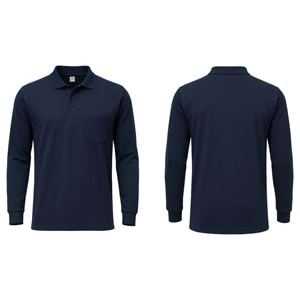 Sweatshirt SPU30 Polo Yaka - Lacivert - L