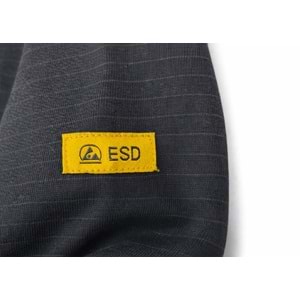 Sweatshirt SPU64-01 Polo Yaka ESD - Siyah - S