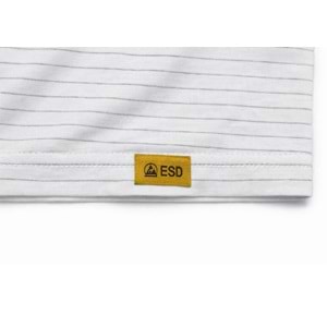 T-shirt TBK60-01 Bisiklet Yaka ESD - Beyaz - S