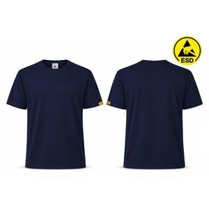 T-shirt TBK60-01 Bisiklet Yaka ESD - Lacivert - XS