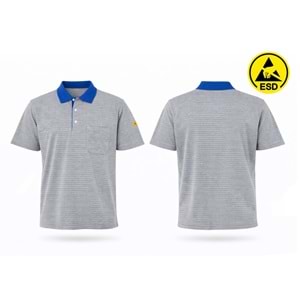 T-shirt TPK61-01 Polo Yaka ESD - Beyaz - M