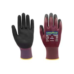 Goodyear İş Eldiveni - 2715(45-527) Tam Kaplı Sanding Bordo - 8