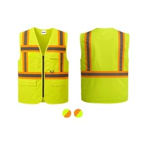 İkaz Yeleği IYM51-04 - Neon Sarı-Turuncu - XL