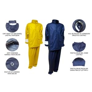 Probody Yağmurluk - Takım Pu - Sarı - XXL