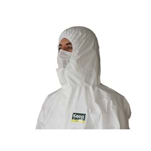 Keep Tek Kullanımlık Laminasyonlu Tulum Beyaz - XL