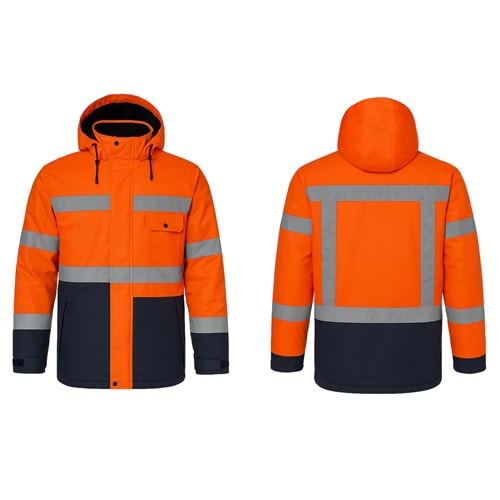 Kaban - Boran 3 Cepli Dikey ve Göğüs Refl. İçi Polarlı Şapkalı - 2XL