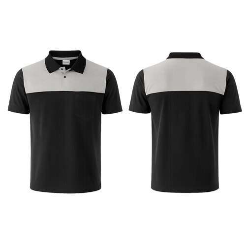 T-shirt TPK10-02 Polo Yaka Kısa Kol - Füme