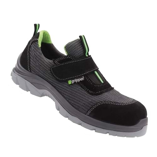 Gripper İş Ayakkabısı - Yukon Gpr-171 S1 Black-Green Velcro