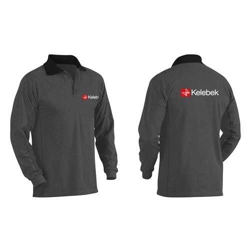 Kelebek Montör SweatShirt - 2 İplik - Polo Yaka