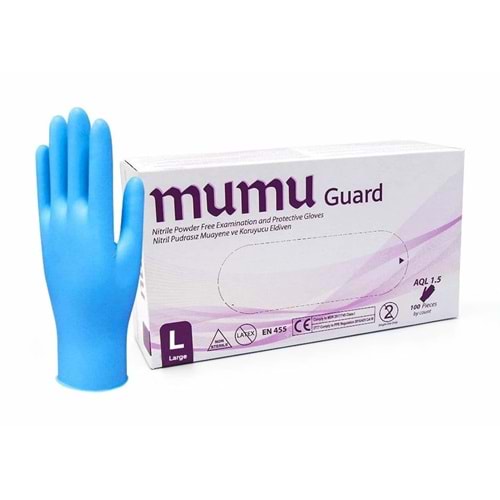 Mumu İş Eldiveni - Mavi Nitril Pudrasız