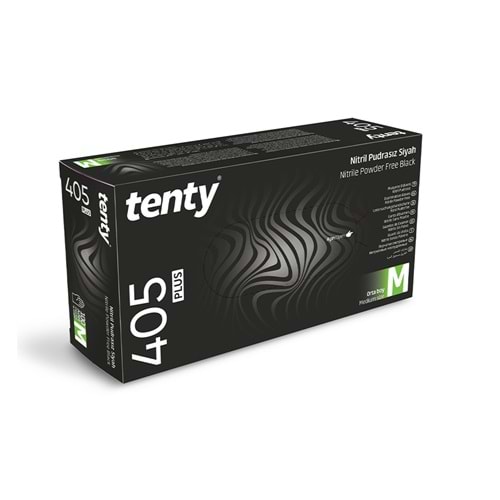Tenty İş Eldiveni - Siyah Nitril Pudrasız