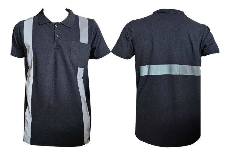 Borolx - Pike T-shirt Omuz Fosforlu - Lacivert